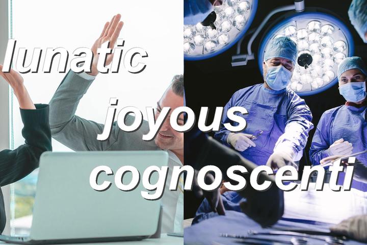 lunatic joyous cognoscenti