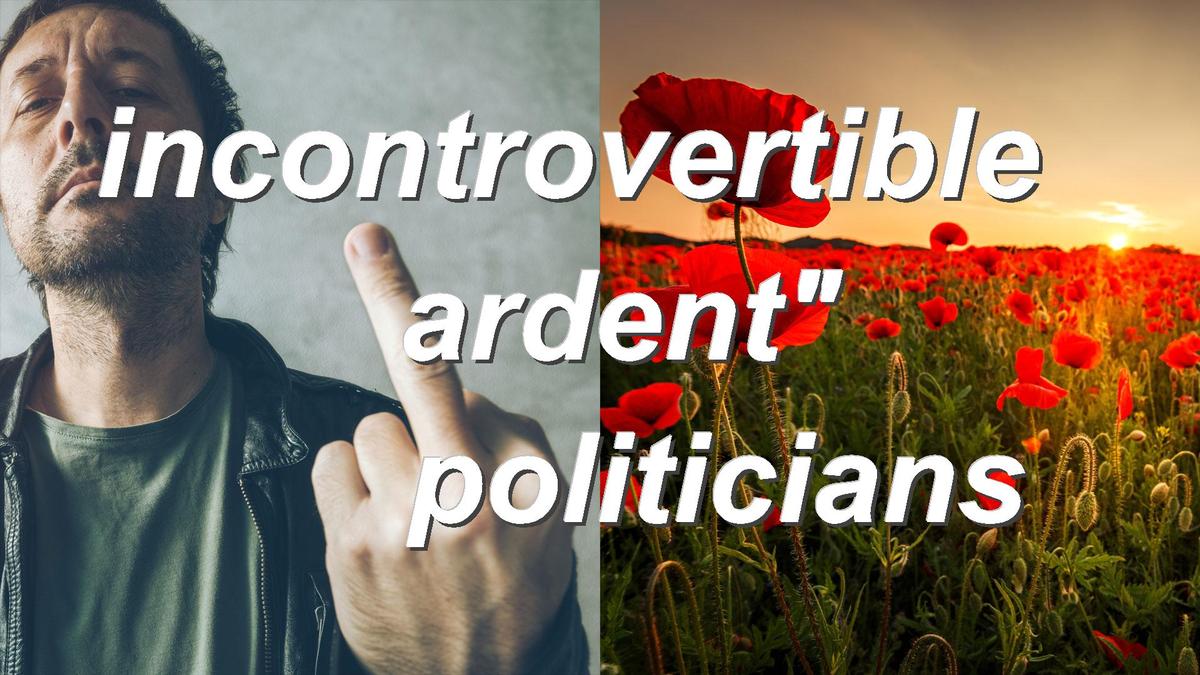 incontrovertible ardent