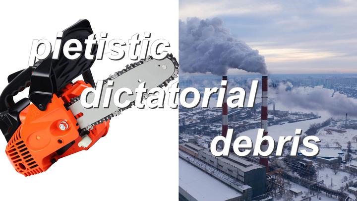 pietistic dictatorial debris